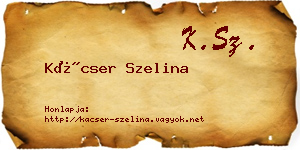 Kácser Szelina névjegykártya